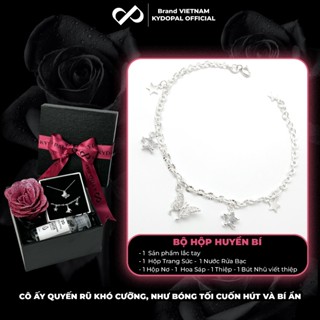 Lắc tay bạc nữ KYDOPAL đính đá cao cấp hình bướm trang sức bạc Ý 925 - 9L1