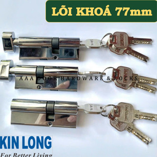 Lõi Khoá KinLong 77mm - Tim Khoá KINLONG Dùng Cho Cửa Nhôm XingFa mở trong mở ngoài 2 đầu chìa