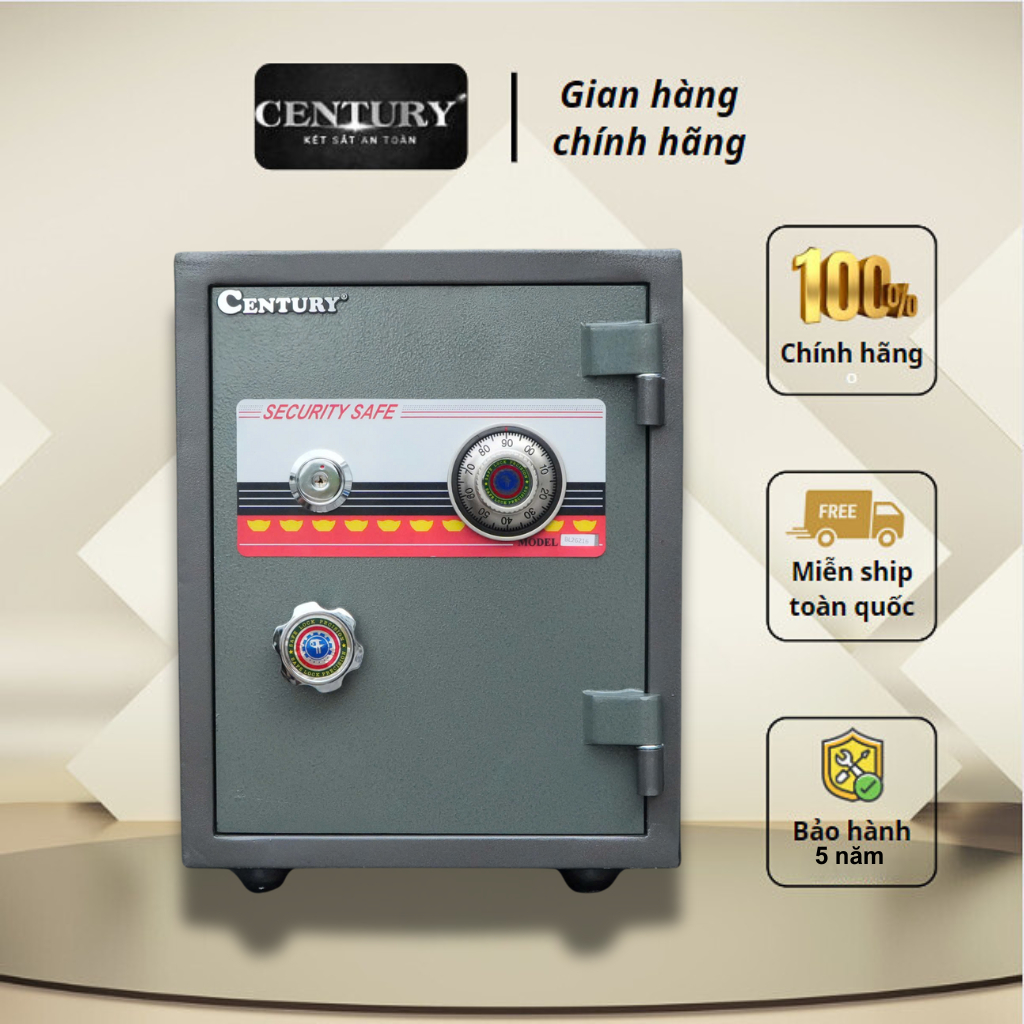 Két Sắt CENTURY Việt Tiệp Khóa Cơ Mini 2 Ngăn K88BLN-KC Chính Hãng (Miễn Phí Giao Hàng Toàn Quốc)
