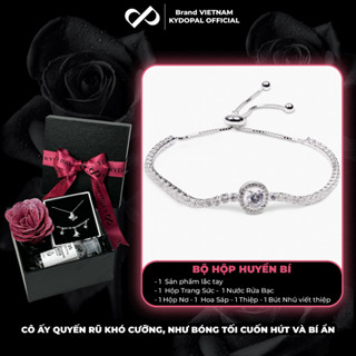 Lắc tay bạc KYDOPAL đính đá cá tính trang sức nữ cao cấp ý 925 - PAL9L7