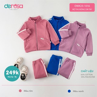 Bộ thu đông dài tay Derosa Kids 2 - 6 tuổi DWK23-1016