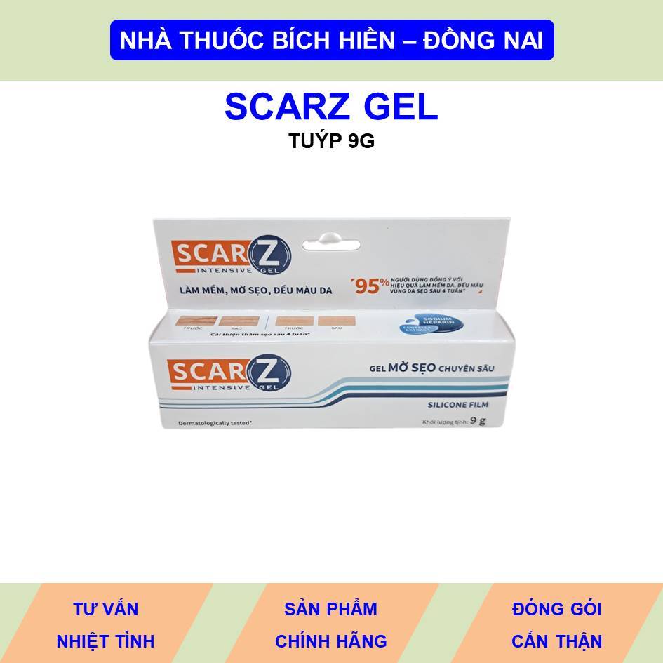 Scarz tuýp 9g gel làm mềm mờ sẹo đều màu da