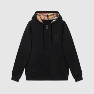 Áo Khoác Hoodie Zip Nam Nữ BBR Vintage Phối Hoạ Tiết Nón Sọc Caro - Áo Khoác Dây Kéo Chất Cotton Nỉ Bông Siêu Hót New 