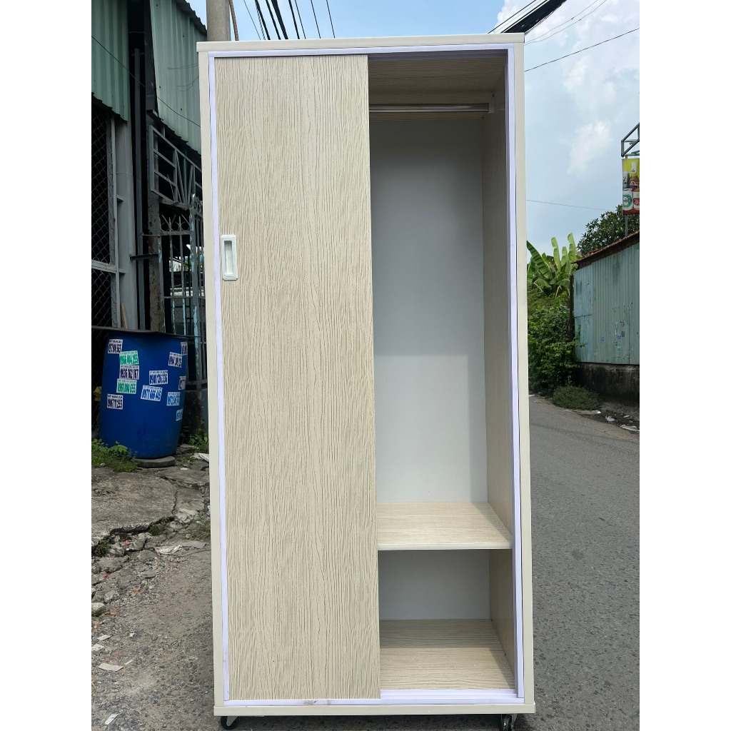 Tủ nhựa đài loan 2 cánh cửa lùa 1m8x85 [ free ship HCM ] .