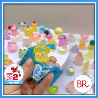   Mua 20 tặng 1  Combo 20 túi mù ngẫu nhiên dạ quang và thường đồ chơi mini- Kẹo charm phát sáng Blindbag CAPPY,LABUBU 