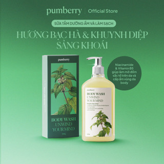 Sữa tắm khuynh diệp & bạc hà Pumberry Unwind Your Mind dưỡng ẩm, thư giãn 325g