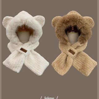 Bộ khăn quàng cổ có mũ trùm đầu ngoài trời mùa đông sang trọng