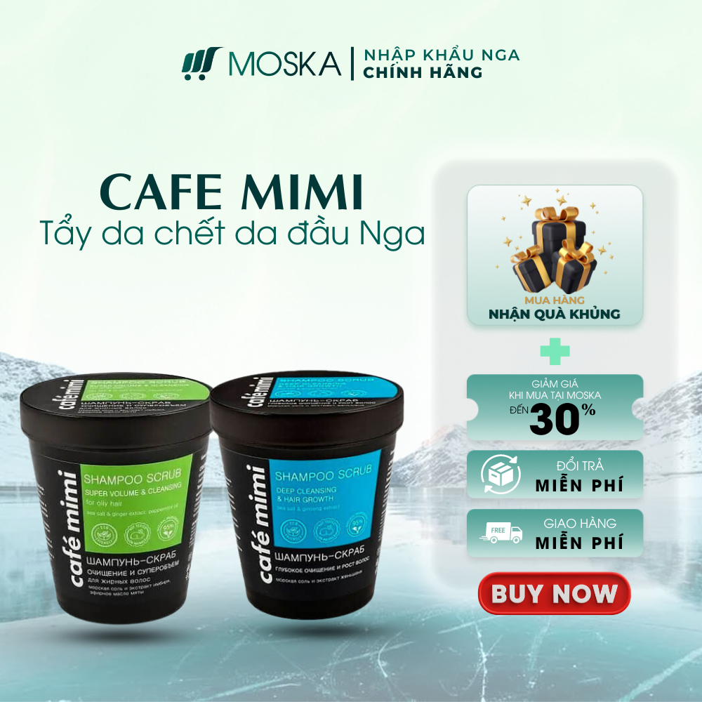 Tẩy Da Chết Da Đầu Cafe MiMi Tóc Sạch Sâu, Loại Bỏ Da Chết, Kiềm Dầu, Sạch Gàu, Ngăn Bết Tóc 330g, Tóc Khoẻ Bồng Bềnh