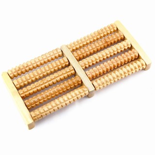 Bàn lăn massage chân bằng gỗ 5 hàng,con lăn gỗ matxa chân tay văn phòng, dụng cụ mát xa lòng bàn chân thon gọn bấm huyệt