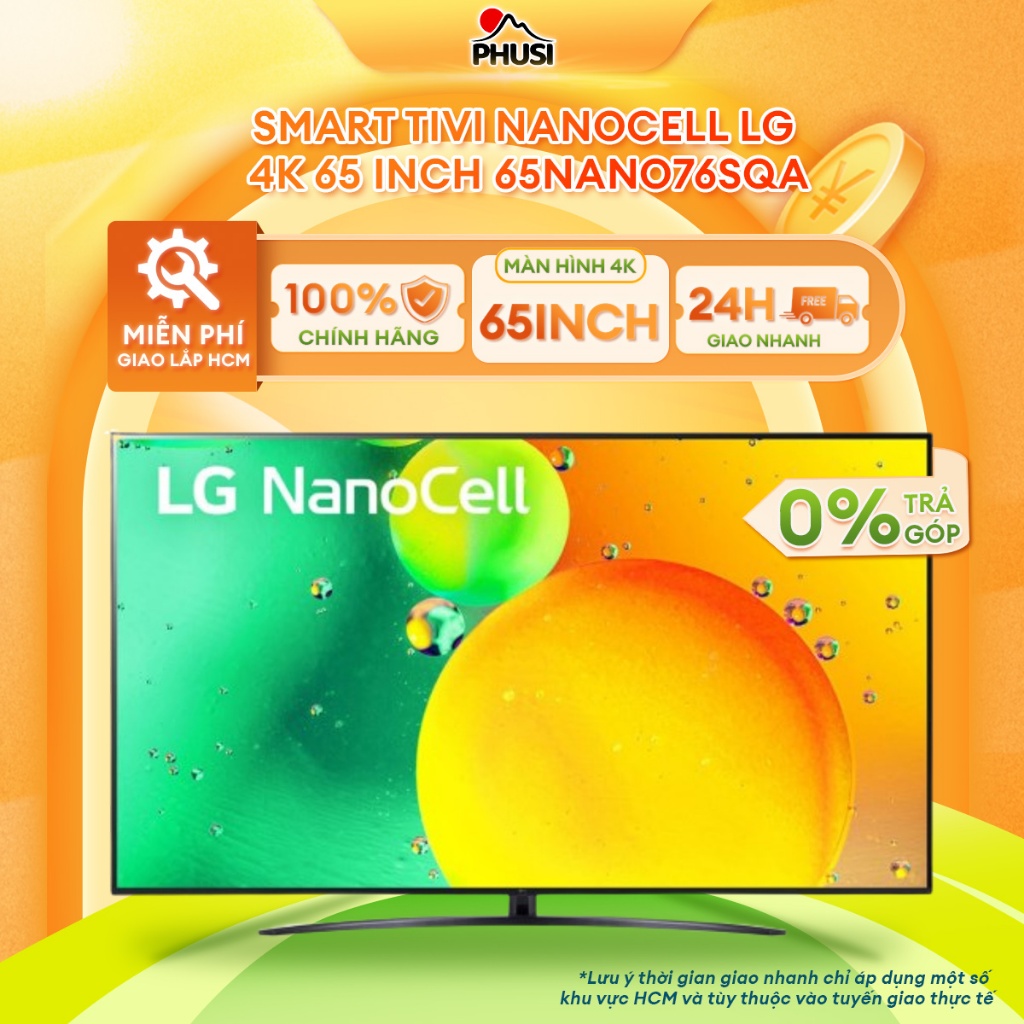 65NANO76SQA Smart Tivi NanoCell LG 4K 65 inch 65NANO76SQA [MIỄN PHÍ GIAO LẮP HCM]