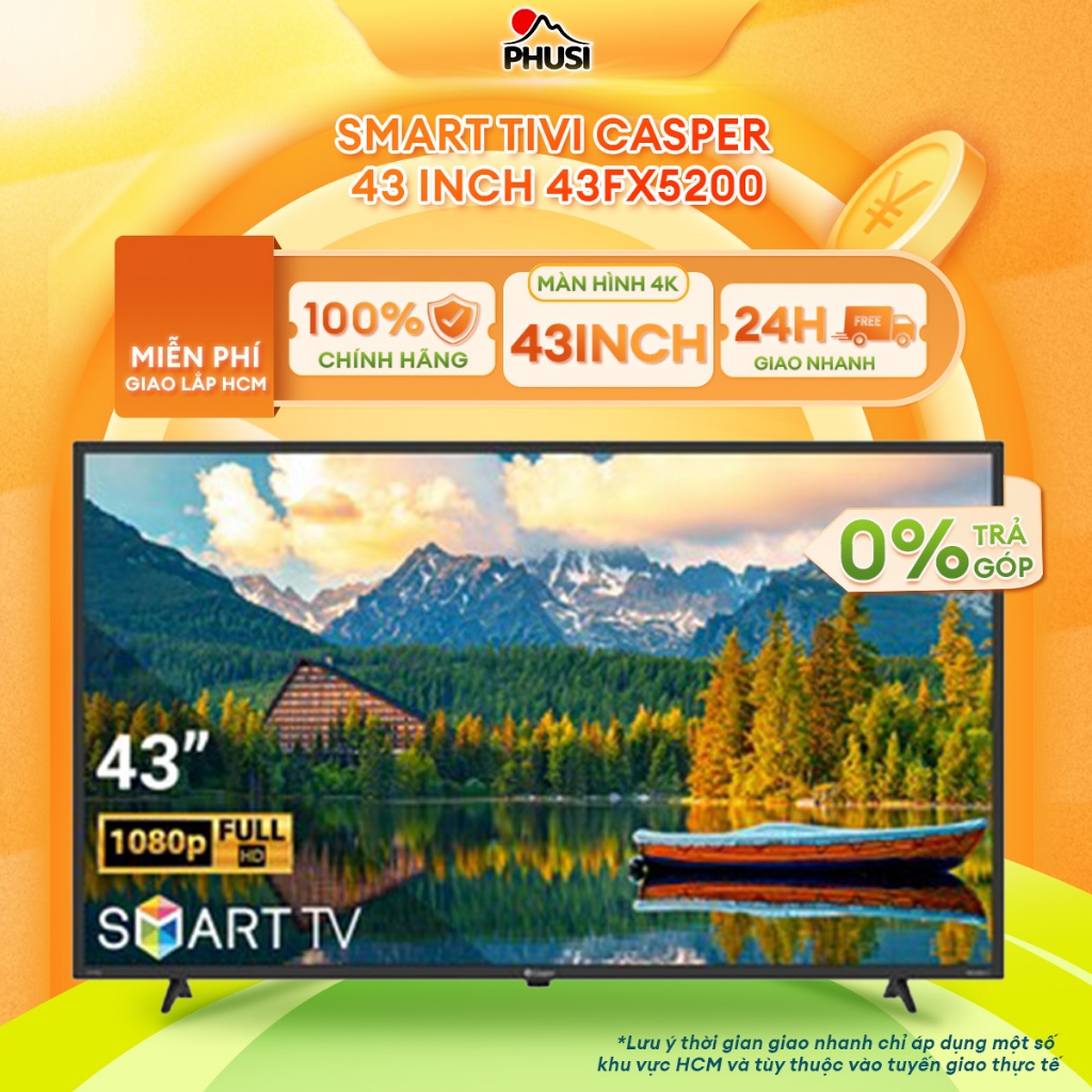 43FX5200 [MIỄN PHÍ GIAO LẮP] - Smart Tivi Casper 43 inch 43FX5200