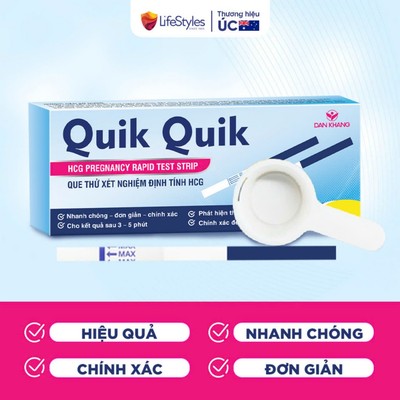 (HỎA TỐC + CHE TÊN) Que thử thai phát hiện thai sớm Quik Quik