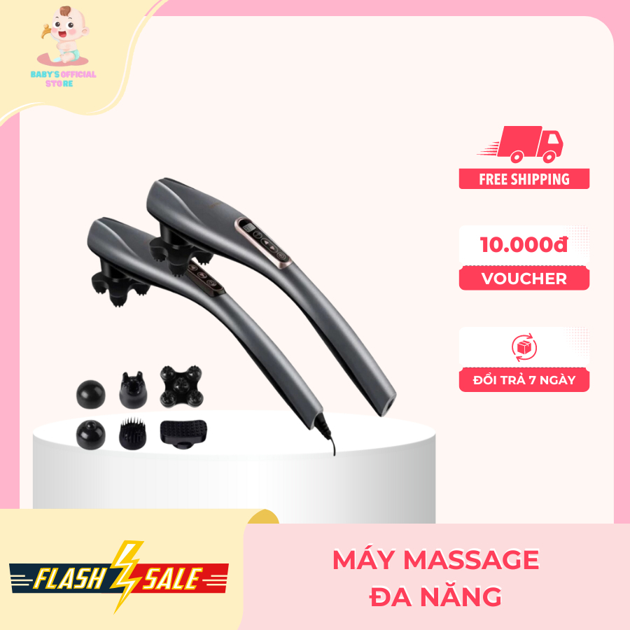 Máy Massage Đấm Lưng Cầm Tay Rulax 6 Đầu Phiên Bản Tiếng Việt Chính Hãng Rulax | Bảo Hành 12 Tháng |