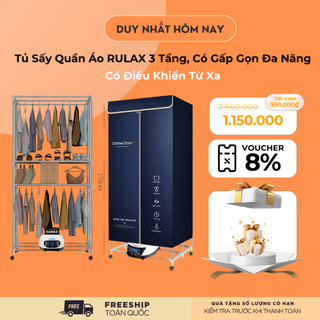 Tủ Sấy áo quần RULAX 3 Tầng, Có cất giữ Đa Năng, Có chỉ dẫn Từ Xa, máy sấy tóc áo quần năng suất Lớn 2300W |BH 12 Th