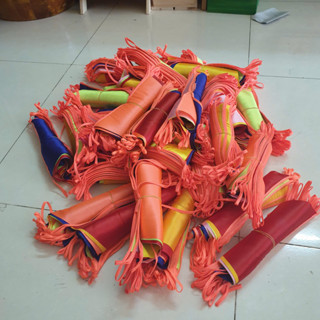 Cờ dây nhiều màu, cờ đuôi nheo vải phi bóng( 1 cuộn 10m)