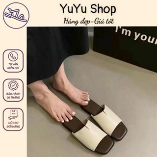 Dép lê quai da đế bệt dành cho chị em.