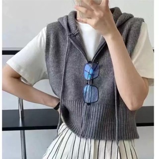 Áo Gile Len LIZSTORE.68 Có Mũ Áo Khoác Len Nhiều Màu Áo Len Hoodie Nhiều màu Dễ Phối Đồ Len Quảng Châu Siêu Xịn