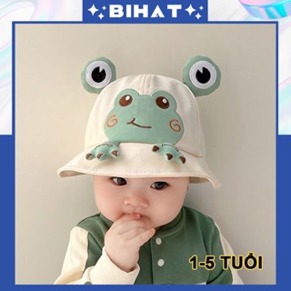 Mũ cho bé, mũ bucket chống nắng CHÚ ẾCH vải mềm, mũ bé trai mũ bé gái cute dễ thương MU291 [1-5 tuổi]