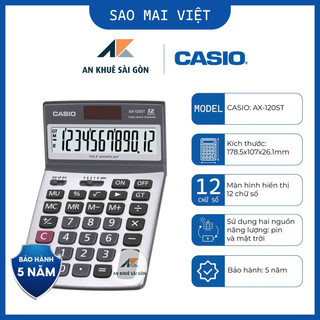 [Chính Hãng] Máy tính Casio AX-120ST - Thông dụng cho cửa hàng, kế toán, quầy thuốc