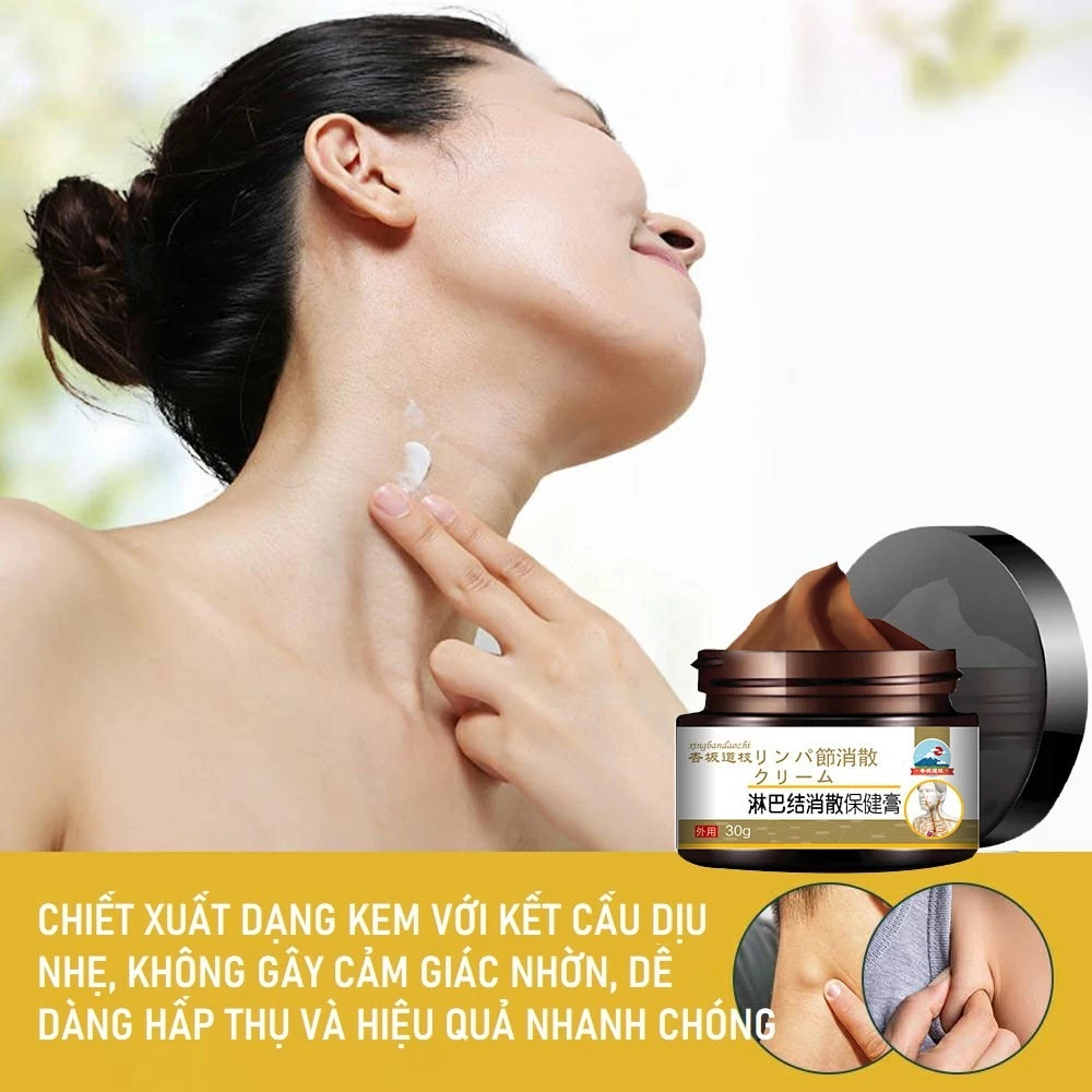 Kem mờ hạch bạch huyết Shixendo Nhật Bản 30g - Kem Shixendo giảm u hạch, u mỡ, u tuyến giáp đơn giản tại nhà