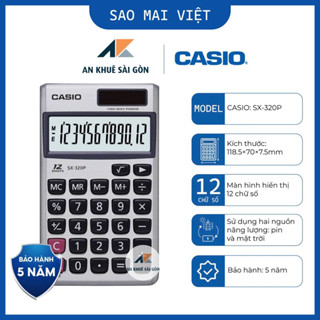   Chính Hãng  Máy tính bỏ túi Casio SX-320P di động nhỏ gọn thuận tiện mang theo bên người - BH 5 năm 