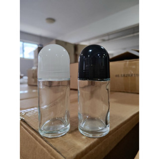  Vỏ Chai Lăn 50ml - dùng chiết mỹ phẩm - Chai lăn thuỷ tinh- đầu lăn nhựa 