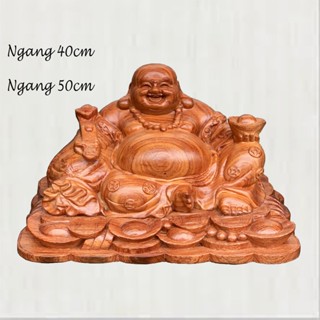  Tượng phật di lặc mẫu mới rộng 40cm và 50cm chất liệu gỗ hương đế ghép 