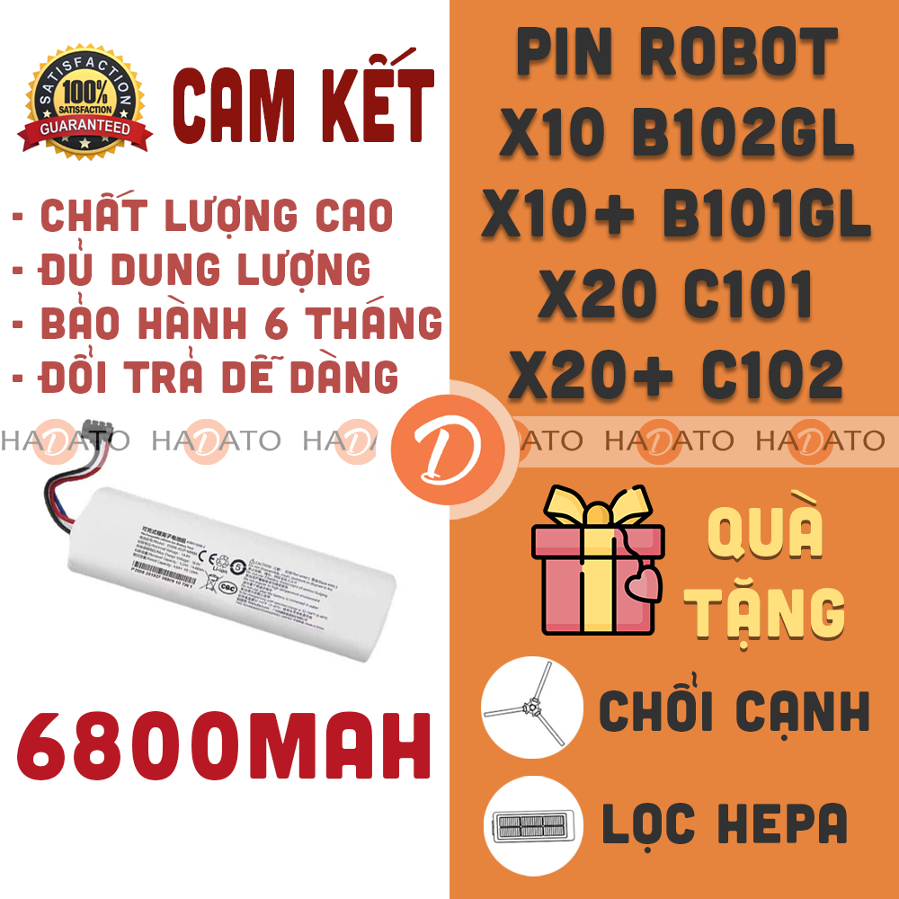 Pin robot X20 C101 X20+ C102 X20 MAX X20 PRO 5200mAh 7000mah Bảo hành 6 tháng [D] #####