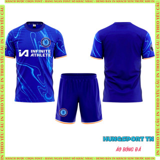 Chelsea xanh bích, quần áo bóng đá, đồ đá banh in tên, in tên số theo yêu cầu, in logo free, HUNGSPORT TN