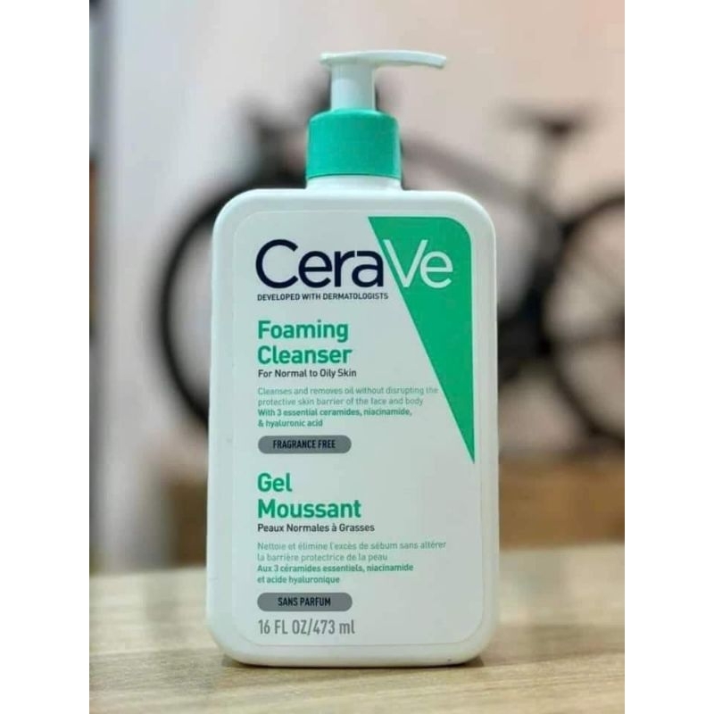 Sữa rửa mặt Cerave, sữa rửa mặt cho da dầu  473 ml