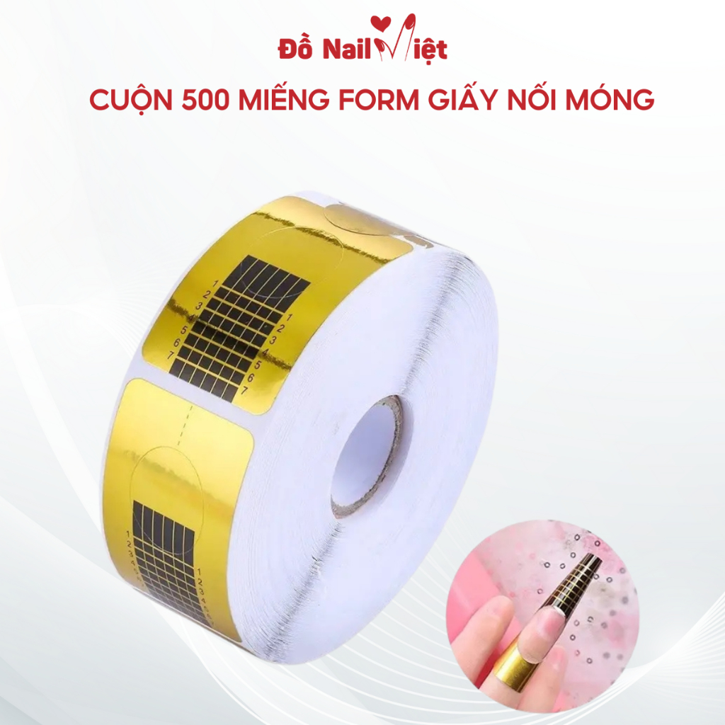 Cuộn 500 miếng form giấy nối móng-ĐỒ NAIL VIỆT