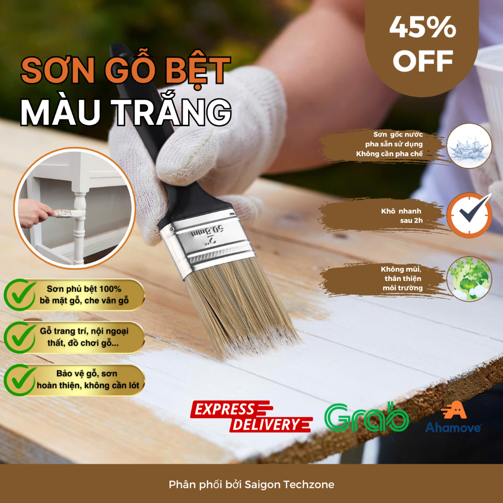 SƠN BỆT CHALK PAINT, SƠN PHỦ GỖ HỆ NƯỚC, GỐC ACRYLIC KHÔNG ĐỘC HẠI, DỄ THI CÔNG, TRANG TRÍ GỖ #WOOD