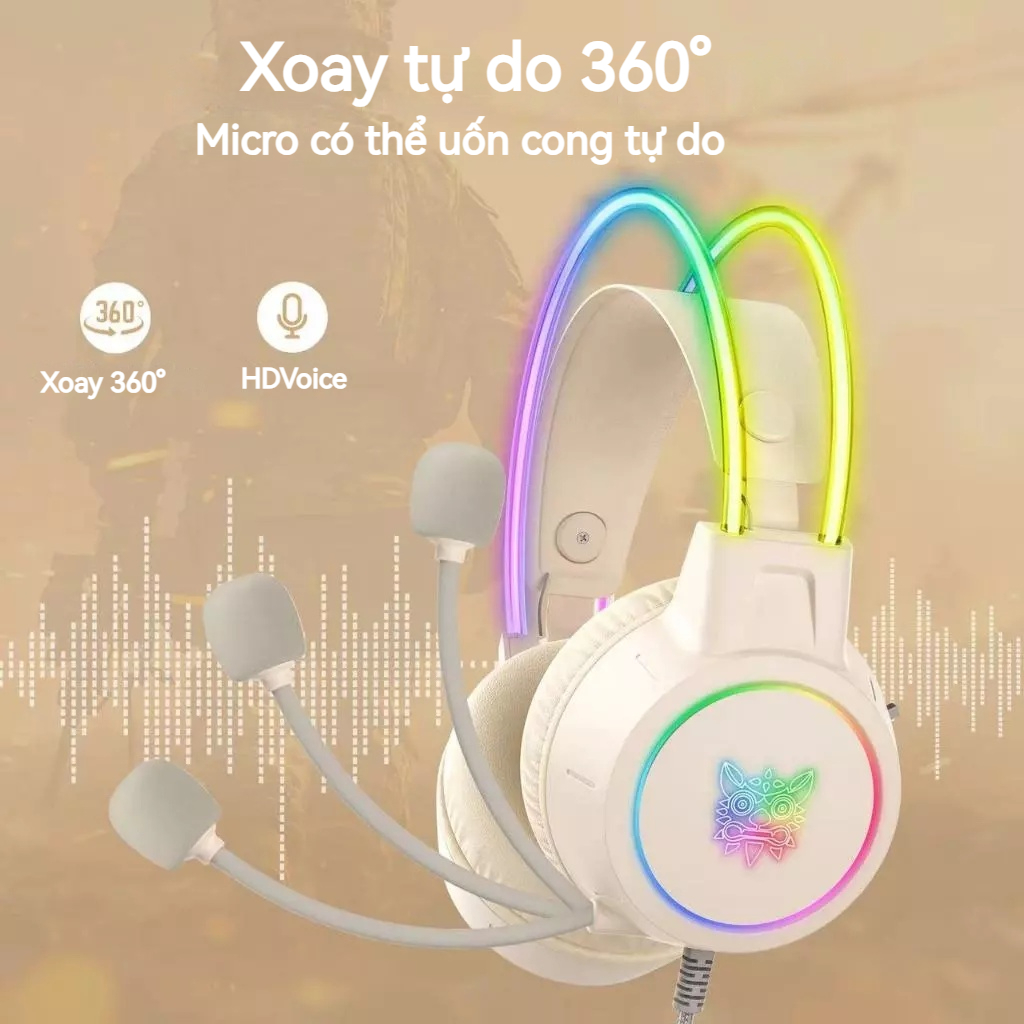 Tai Nghe Chơi Game Chụp Tai chống ồn Có Dây ONIKUMA X15 Có Mic Đèn RGB/LED Cho Máy Tính/ PC/ Laptop Gaming Headpho | BigBuy360 - bigbuy360.vn