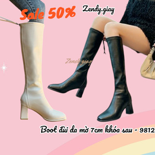  Boot Đùi Nữ Bốt nữ Cao Cổ Đầu Gối Da Mờ Cao Cấp Khóa Sau Boot Đùi Nữ Da Lì Loại 1 khóa sau lót lông  gót cao và thấp  