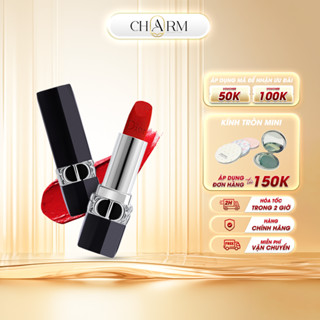 Son thỏi Rouge Dior Lisptick Fullsize 3.5g Màu 999 satin, matte, velvet Chính Hãng Charm cosmeticss