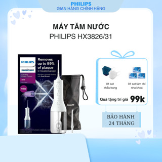 Máy Tăm Nước Làm Sạch Răng Miệng Philips HX3826/31 - Hàng Chính Hãng Bảo Hành 24 Tháng