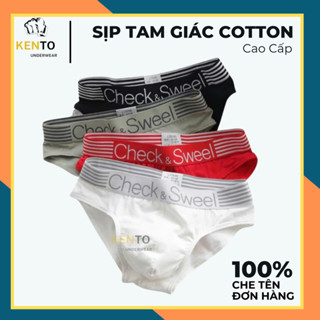 [ BIG SIZE ]Quần Lót Nam, Quần Sịp Nam Tam Giác CHECKSWEEL Chất Liệu Vải Cotton thoáng mát thấm hút co giãn đa chiều
