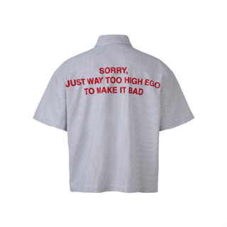 Áo Sơ Mi KMC Ego Grey Striped Boxy Shirt - KIMOCHEESE