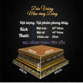  Đôn kệ vuông - Kê tượng vật phẩm phong thủy - Đủ kích thước 