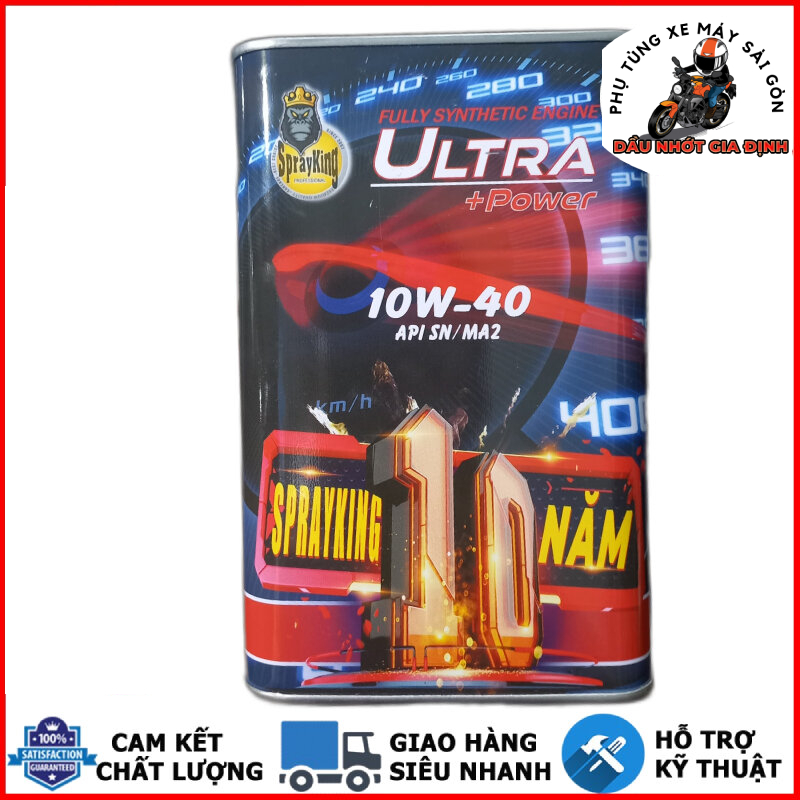 Nhớt tổng hợp Sprayking Ultra Power 10W40 dành cho xe số, côn tay