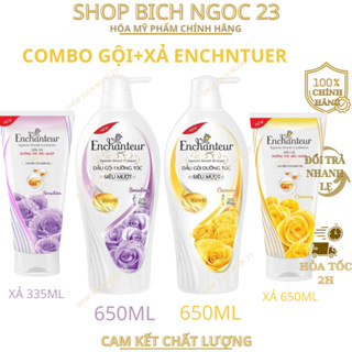 Dầu gội enchanteur , COMBO GỘI + XẢ Dưỡng Tóc Siêu Mượt Enchanteur Charming Chai 650g