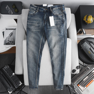 Quần Jean Slim Fit Nam màu xanh dương nhạt, co giãn, hàng xuất cao cấp