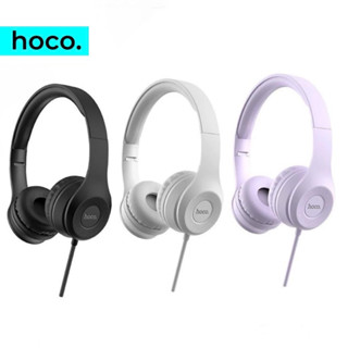 Tai nghe chụp tai có dây chính hãng Hoco headphone 3.5mm âm thanh chân thực có mic đàm thoại điều chỉnh dễ dàng