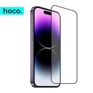 Kính cường lực iphone chính hãng Hoco full viền trong suốt chống bụi bẩn dùng cho ip 17 16 15 14 13 12 11 xsmax