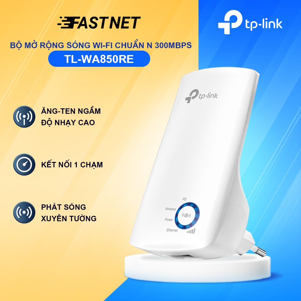 [Hỏa tốc] Bộ Mở Rộng Sóng Wi-Fi TP-Link TL-WA850RE Chuẩn N 300Mbps