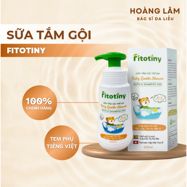 Fitotiny Sữa tắm gội trẻ em Baby Gentle shower bath & shampoo 2 in 1 - Dr. Hoàng Lâm