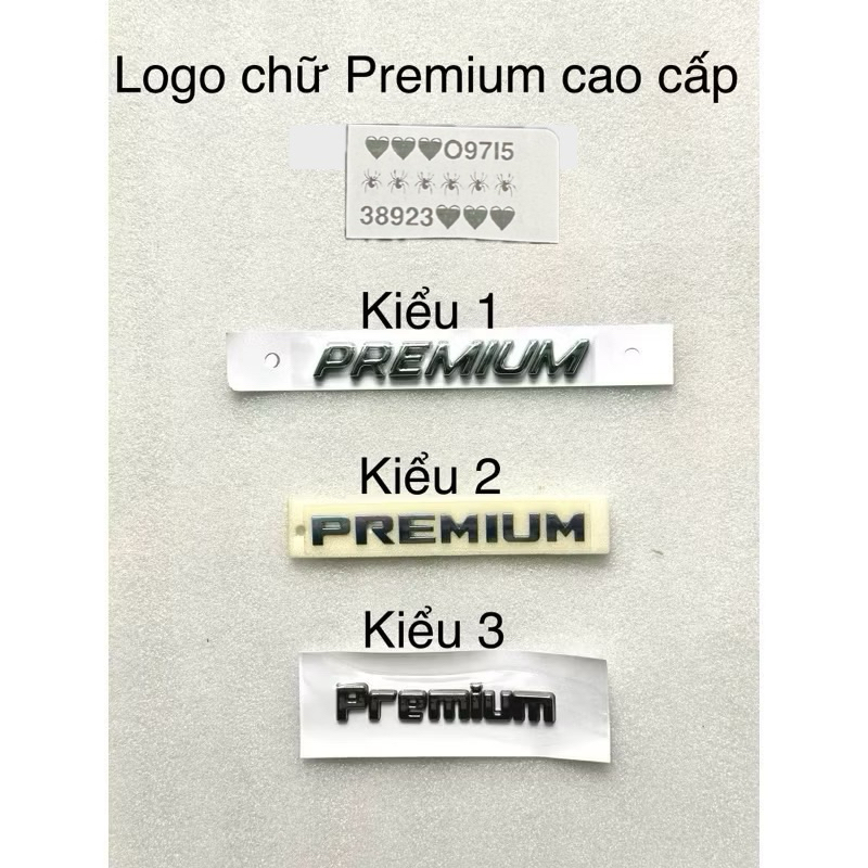 LOGO CHỮ PREMIUM CAO CẤP DÁN XE