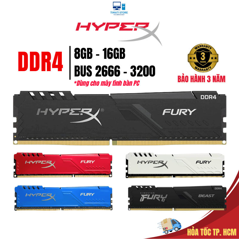 Ram PC 8GB/16GB DDR4 bus 2666/3200Mhz Memory Ram PC4 Desktop - Bảo hành 36 tháng
