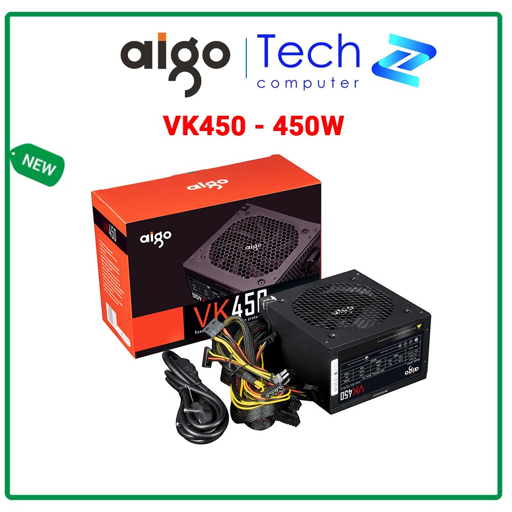 Nguồn máy tính AIGO VK450 - 450W (Màu Đen)