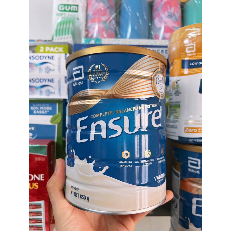 [ Mẫu Mới ] Sữa Bột Ensure Powder Vanilla Flavour 850G Của Úc - Date 12/2026